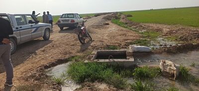 جلو گیری از برداشت غیرمجاز آب در شبکه رامشیر 