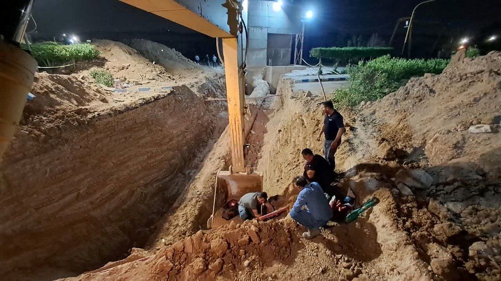 آغاز عملیات رفع شکستگی لوله سرریز حوضچه آرامش در تصفیه خانه کوت امیر