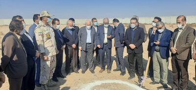 آیین کلنگ زنی قرارگاه صنعت آب و برق خوزستان در چذابه برگزار شد
