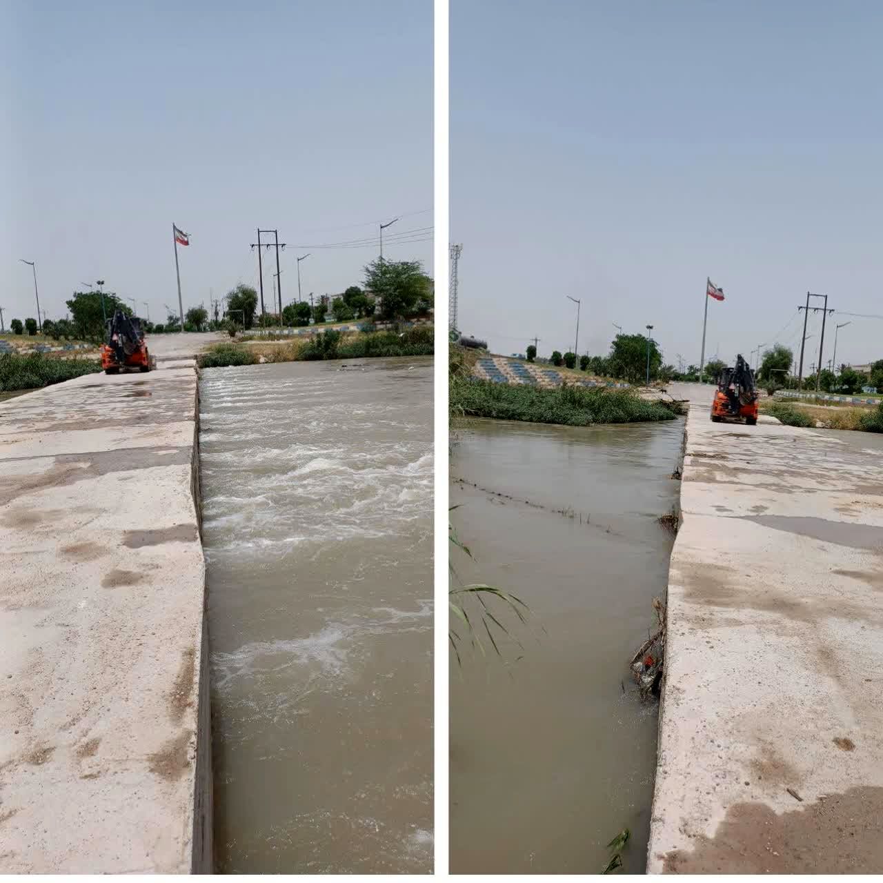 پاکسازی و رفع گرفتگی پل زیرگذر ترافیکی شاوور  