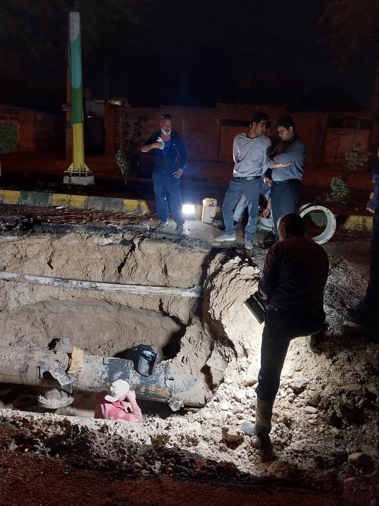 شکستگی خط لوله آبرسانی ماهشهر به هندیجان رفع شد