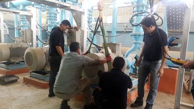 تاسيسات و خطوط لوله طرح توسعه آبفاي شهرستان اميديه آماده بهره برداري شد.