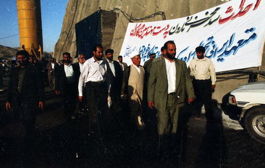 آیین افتتاحیه سد مخزنی مارون با حضور آیت الله هاشمی رفسنجانی- تیر ماه 1376