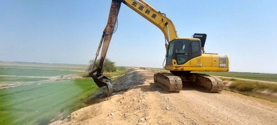 اتمام عملیات لایروبی کانال غربی شبکه آبیاری میانآب شوشتر