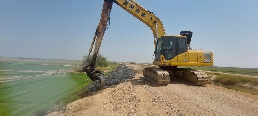 اتمام عملیات لایروبی کانال غربی شبکه آبیاری میانآب شوشتر